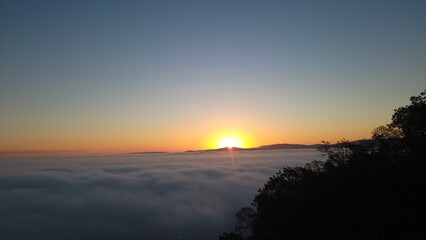 sunset in the mountains