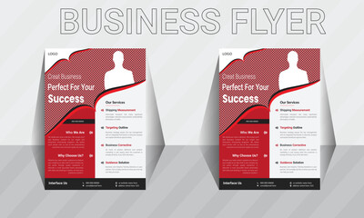 Corporate flyer design template, vector business flyer design layout, modern advertisement poster.