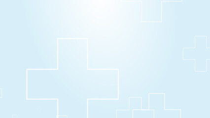Obraz premium Abstract medical white blue cross pattern background.