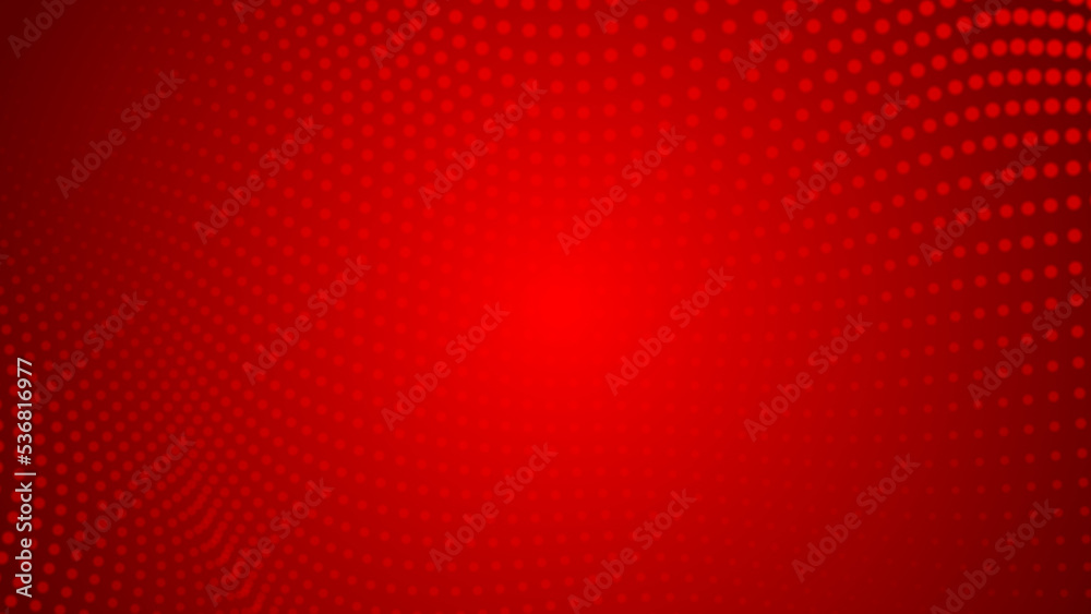 Poster abstract dot pattern red wave light gradient texture technology background.
