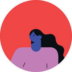 Profile icons woman. People avatars. Icons for games, online communities, web forums. Vector illustration in flat cartoon style