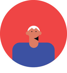 Profile icons man. People avatars. Icons for games, online communities, web forums. Vector illustration in flat cartoon style