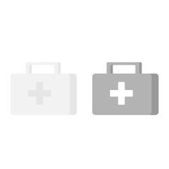 medicine bag flat design concept, icon isolated white background. medical bag icon.First Aid Kit Icon Vector Illustration. Emergency first aid icon. Medical Kit Icon. medical bag icon.
