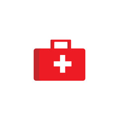 Obraz premium medicine bag flat design concept, icon isolated white background. medical bag icon.First Aid Kit Icon jpeg Illustration. Emergency first aid icon. jpg Medical Kit Icon. medical bag icon. 