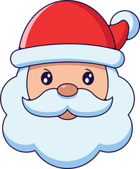 Christmas and New Year concept. Vibrant vector illustration of Santa Claus in cartoon style. Vivid image perfect for web sites, books, shops, stores