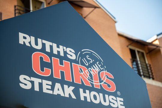Baltimore, MD - October 9 2022: Ruth Chris Steakhouse