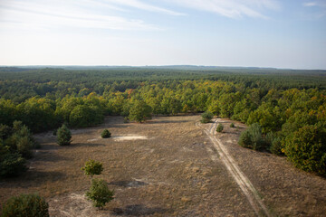 Forest steppe region landscape