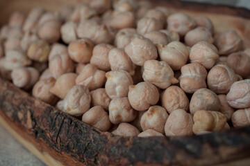 Organic raw chick peas healthy protein nutrition super food