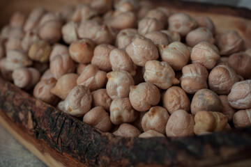 Organic raw chick peas healthy protein nutrition super food
