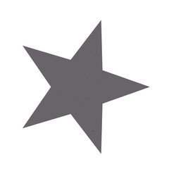 Grey star shape with gritty texture. Geometry shape in boho color,noise, grunge, destressed, grain. Dirt, cement,concrete. Wall Art Illustration Mid-century Modern Geometric 