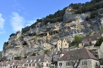 Fototapeta na wymiar La Roque-Gageac, dans le Périgord Noir