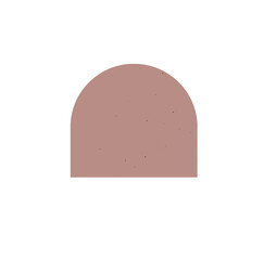 Oriental arch shape, wall art, illustration, mid-century, modern, terracotta, brown, beige, red, brick, geometric, half circles, moon phases, moon, nude, neutral, pink, circle, gritty, texture, geomet