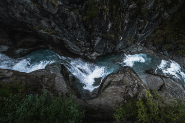 River in a cliff