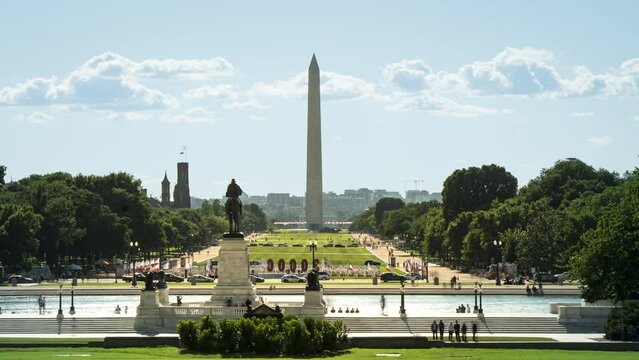 Time Lapse: Clouds behind Washington Monument