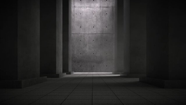 concrete wall and empty floor