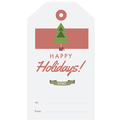 Christmas Happy Holiday Gift Tag
