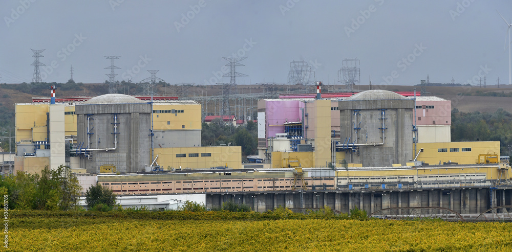Wall mural panorama of cernavoda nuclear plant in constanta, romania. - Wall murals