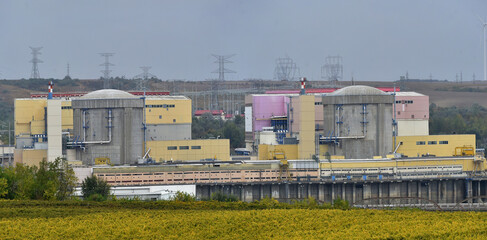 Panorama of Cernavoda nuclear plant in Constanta, Romania.
