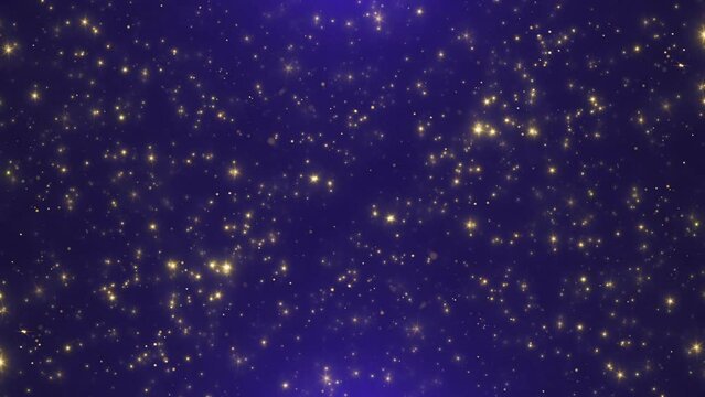 Glittering Stars Animation on a Dark Blue Background.