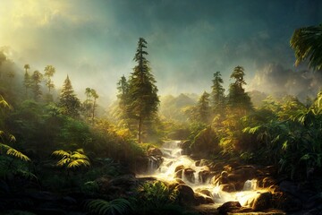 Fantasy forest illustration