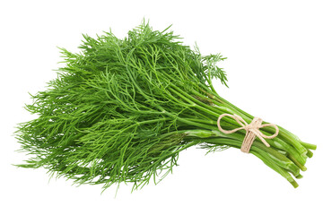 Dill isolated on white background, full depth of field, clipping path