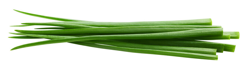 Green Onion isolated on white background, full depth of field, clipping path