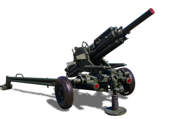 automatic 82mm mortar 2B9 Vasilek (Cornflower) developed in the Soviet Union isolated on white background