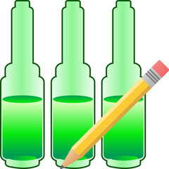 Anatomy Check, Baby Bottle, Calender Day, Crutch Check, Each Add, Flacon Vial, Liquid, Pill Add, Retort, Serum, Tablet, Throat, Tube, Vial Add, Vials