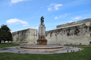Fototapeta na wymiar Fountain of Harmony, the Monument to the Lovers of Lecce, Italy