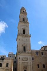 Fototapeta na wymiar Bell tower of Lecce Cathedral , Italy