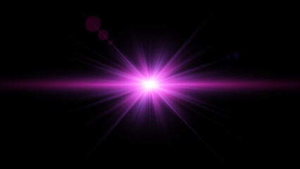 Vector light effect isolated on black background