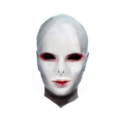 concept art of character with white skin

