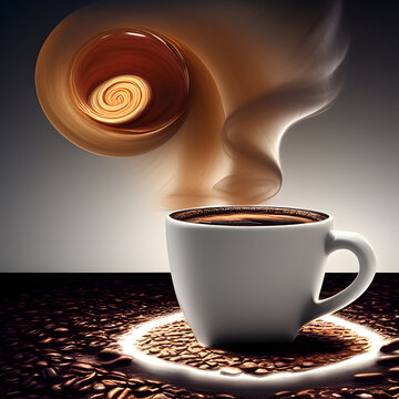 Coffee Cup Background 3D 