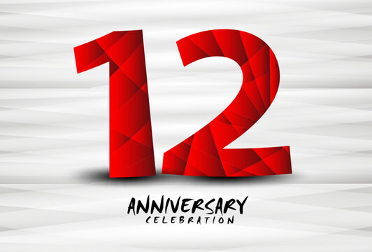 Premium Vector  Number 12 logo icon design, 12nd birthday logo number, 12nd  anniversary.