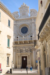 view to Basilica Santa Croce in Lecce, Italy - 536837325