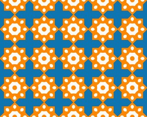 Oriental ethnic geometric seamless Tile pattern made with various traditional elements style design