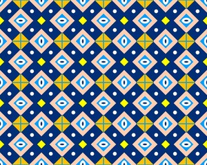 Oriental ethnic geometric seamless Tile pattern made with various traditional elements style design