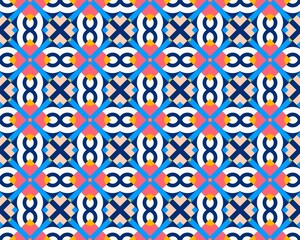Fototapeta premium Oriental ethnic geometric seamless Tile pattern made with various traditional elements style design