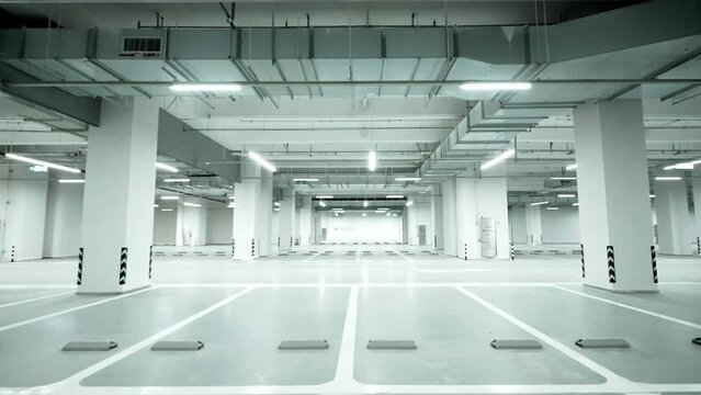 empty underground parking lot 