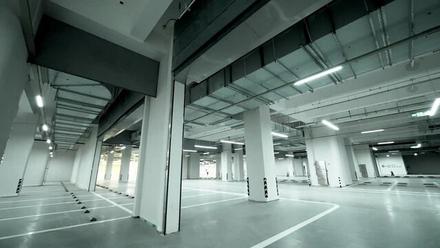 empty underground parking lot