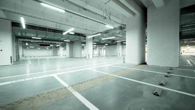 empty underground parking lot