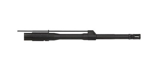 Spare interchangeable barrel for automatic carbine. Isolate on a white back.