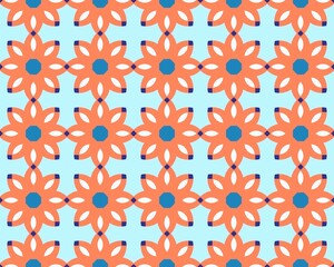 Oriental ethnic geometric seamless Tile pattern made with various traditional elements style design