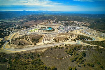 Aerial view of Laguna Seca Raceway in California, USA © Matt Boyer/Wirestock Creators