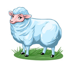 Cartoon sheep vector illustration