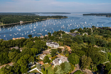 Northport Long Island Aerial View - obrazy, fototapety, plakaty
