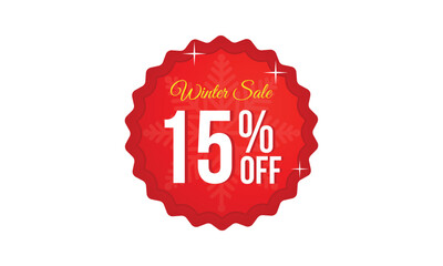 Winter up to 15 percent off sale, 15 percent winter sale offer