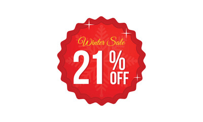 Winter up to 21 percent off sale, 21 percent winter sale offer
