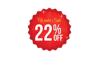 Winter up to 22 percent off sale, 22 percent winter sale offer