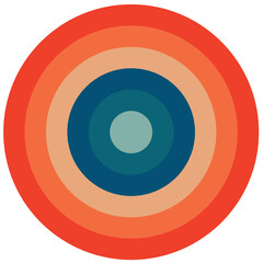 Circle vector illustration in retro vintage style